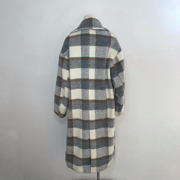 Fashion Nova Plaid Wool Blend Longline Coat | Women’s Size S - Picture 3 of 5